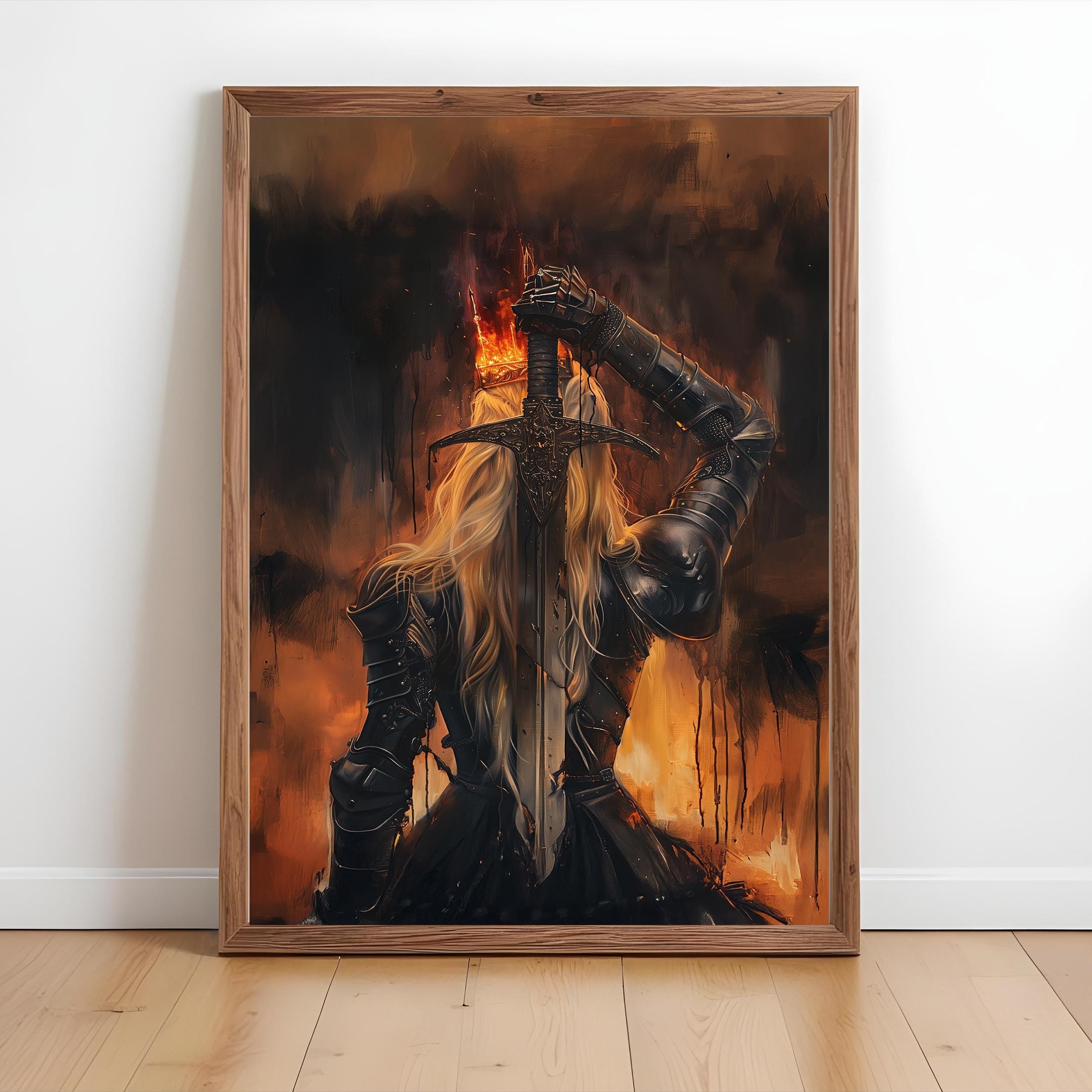 Aelin Throne of Glass Wall Art Poster, Fantasy Book Art Print, Throne of Glass Decor, High-Resolution Digital Artwork VLRP30
