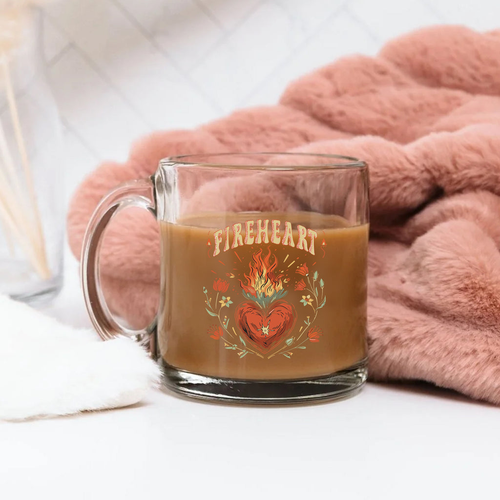 Fireheart Beer Glass, Fantasy Sword Beer Glass, Flame Sword Glass Cup, Throne Of Glass Cup, Book Lover Gift, Fantasy Pub Glass, BGVLR08