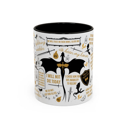 Fourth Wing Quote Mug Fantasy Bookish Gift, Basgiath Coffee Mug, Ceramic Mug, Dragon Rider Coffee Cup, Violet Sorrengail MGVLR10