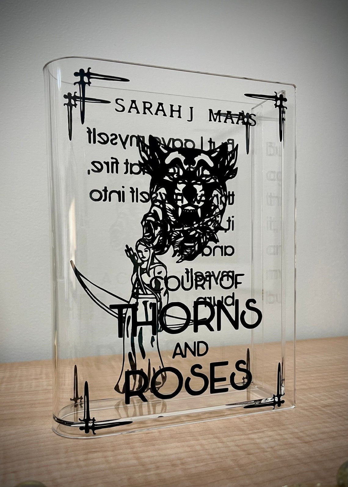 ACOTAR A Court of Thorns and Roses Acrylic Book Vase, Velaris Acrylic Flower Vase, Book Lover Gift, Gifts For Book Lover, VLRBV09