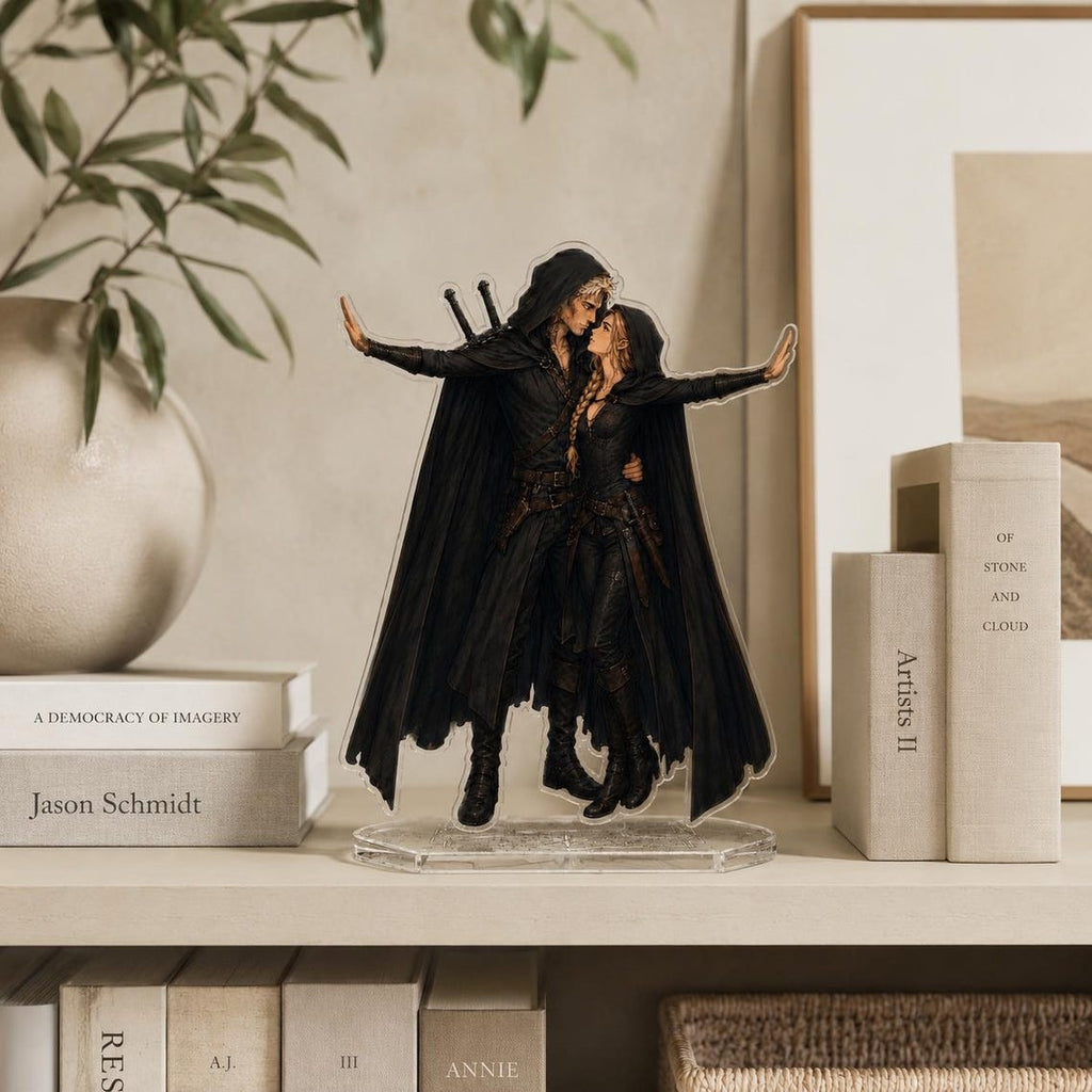 Aelin and Rowan Bookend Standee, Throne of Glass Terrasen Shelf Decor, Fireheart Queen Acrylic Display, Fantasy Book Lover Gift, Book Decor. BSVLAR10