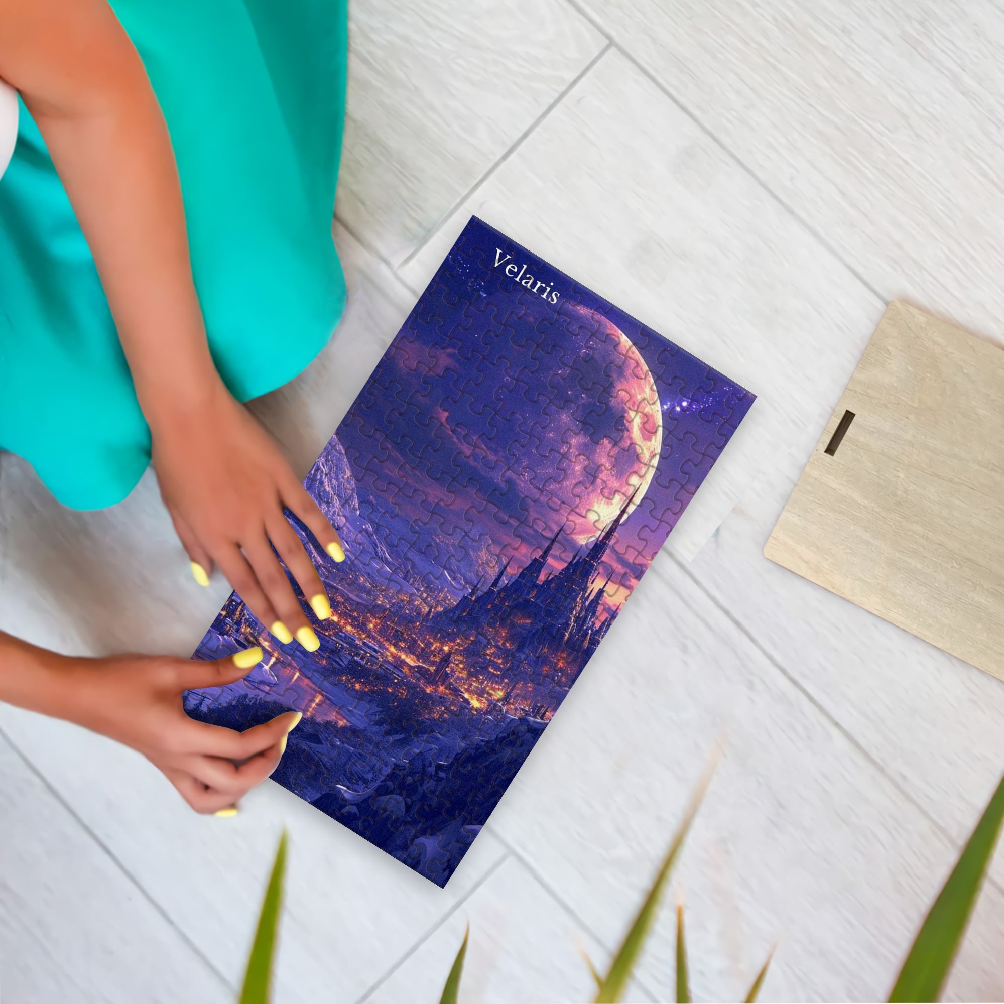 ACOTAR Velaris Puzzle, City of Starlight Night Court Scene, Wooden Jigsaw Fantasy Bookish Gift PVLR10