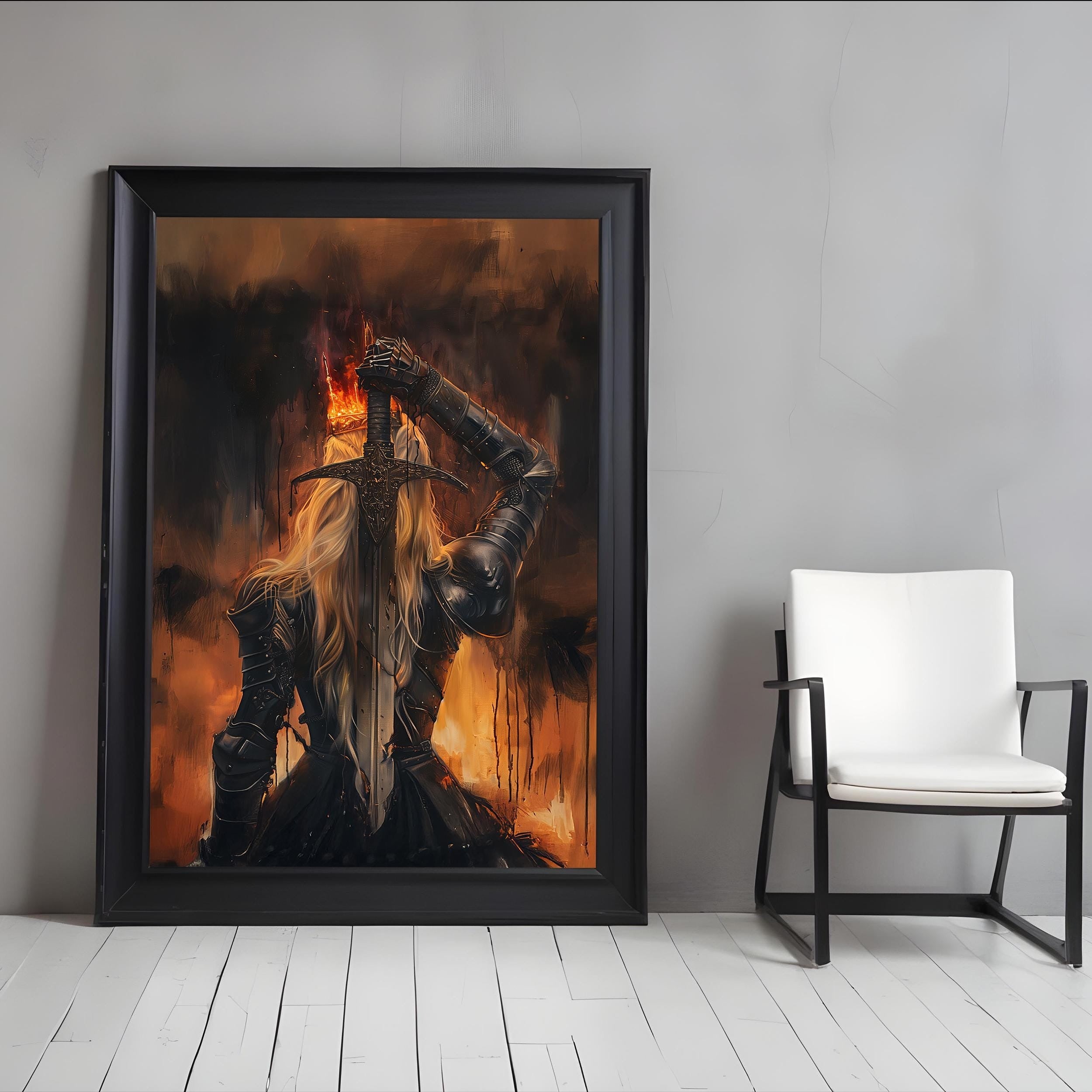 Aelin Throne of Glass Wall Art Poster, Fantasy Book Art Print, Throne of Glass Decor, High-Resolution Digital Artwork VLRP30