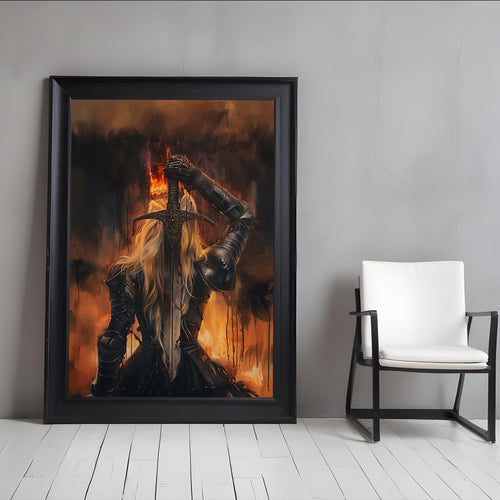 Aelin Throne of Glass Wall Art Poster, Fantasy Book Art Print, Throne of Glass Decor, High-Resolution Digital Artwork VLRP30