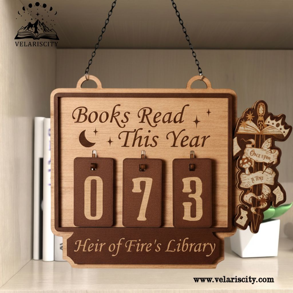Throne Of Glass Book Tracker Sign, Heir of Fire Book Decor, Throne of Glass Decor, Fantasy Bookish Wall Sign, Book Lover Gift, Wooden Sign BTVLR10
