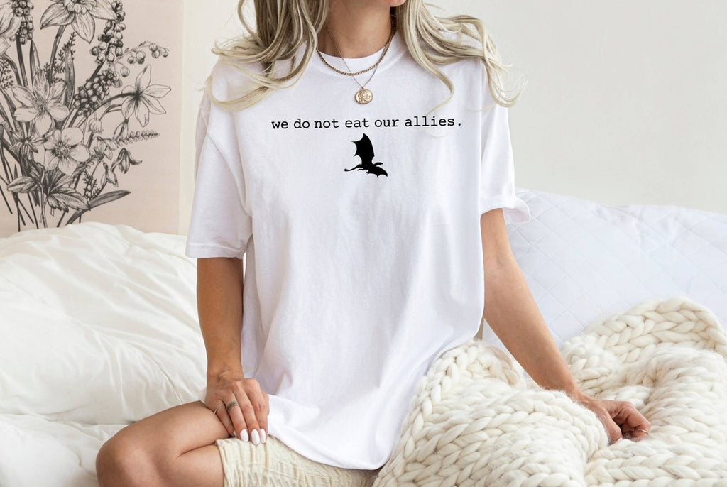 We Do Not Eat Our Allies Comfort Colors Shirt, Fourth Wing Shirt, Basgiath War College Shirt. CFVLR07