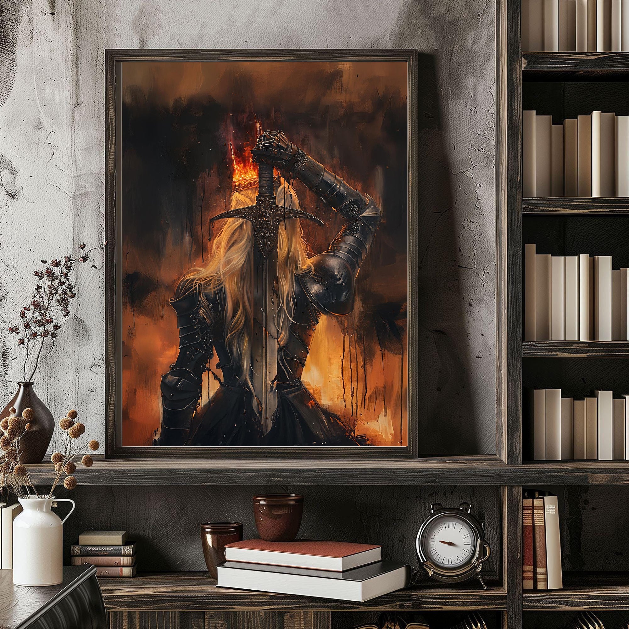 Aelin Throne of Glass Wall Art Poster, Fantasy Book Art Print, Throne of Glass Decor, High-Resolution Digital Artwork VLRP30