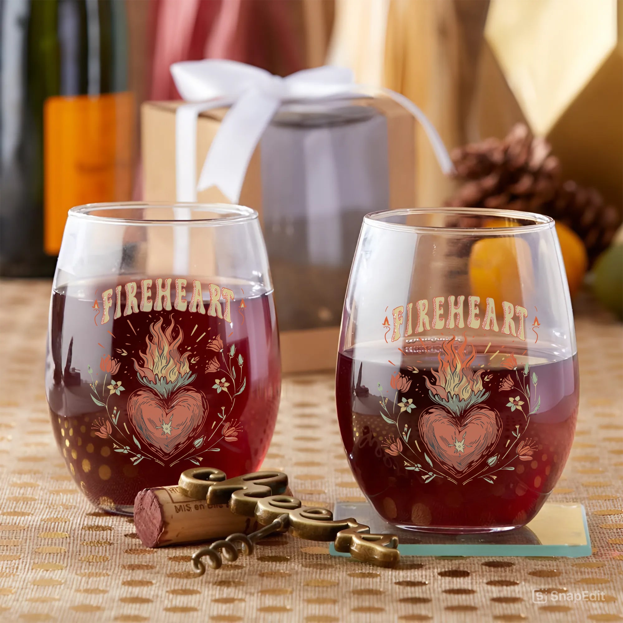 Fireheart Beer Glass, Fantasy Sword Beer Glass, Flame Sword Glass Cup, Throne Of Glass Cup, Book Lover Gift, Fantasy Pub Glass, BGVLR08