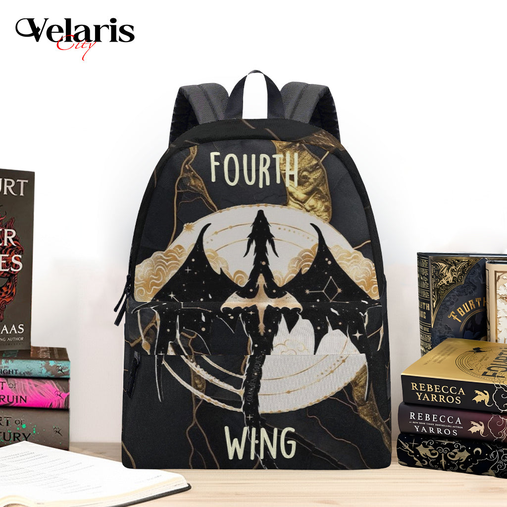 Fourth Wing Dark Aesthetic Backpack, Fantasy Night Sky Design, Book Lover Gift BPVLR60