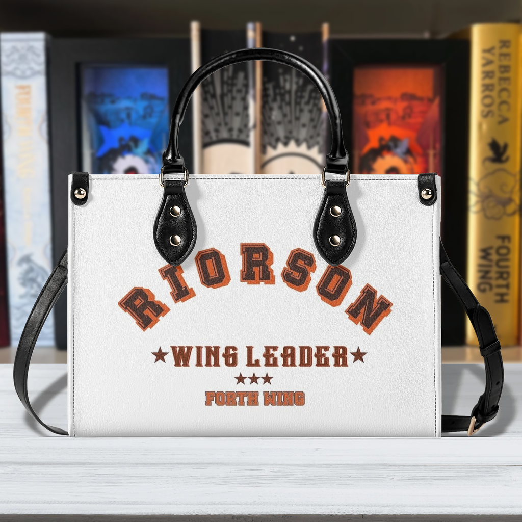 Riorson Leather Bag, Fourth Wing Inspired Bag, Personalized Leather Bag, Fantasy Leather Handbag, Perfect Gift for Women. HBVLR11