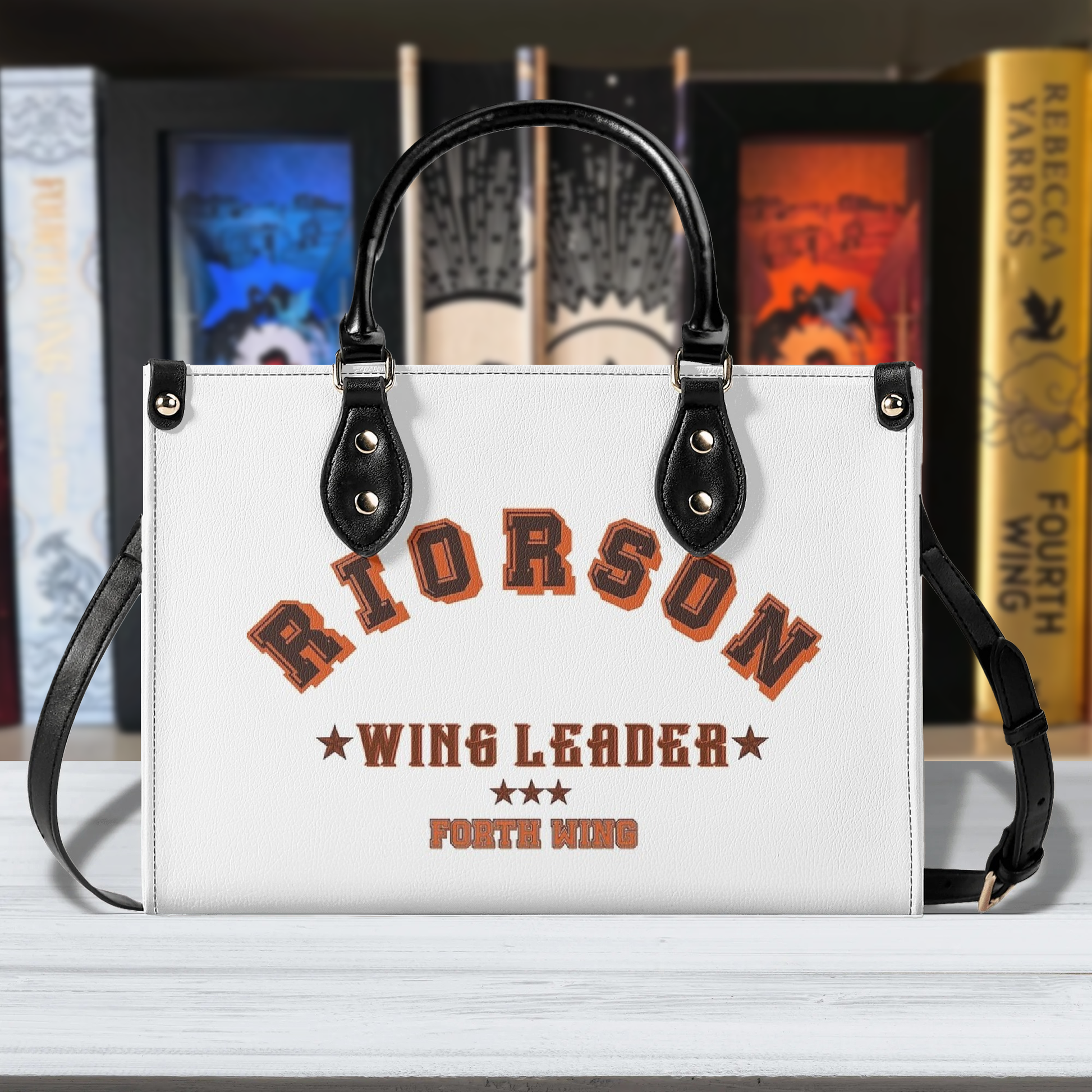 Riorson Leather Bag, Fourth Wing Inspired Bag, Personalized Leather Bag, Fantasy Leather Handbag, Perfect Gift for Women. HBVLR11