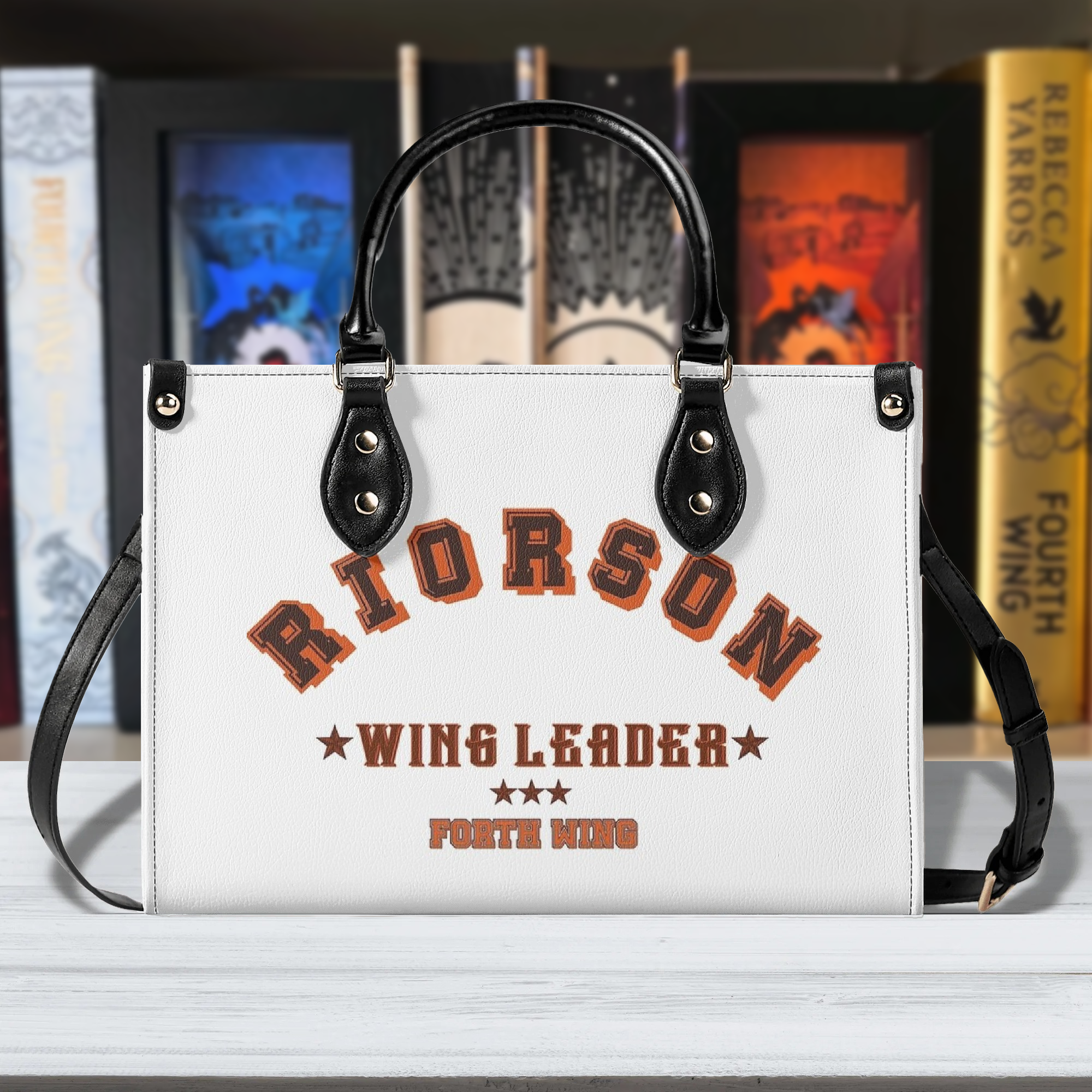 Riorson Leather Bag, Fourth Wing Inspired Bag, Personalized Leather Bag, Fantasy Leather Handbag, Perfect Gift for Women. HBVLR11