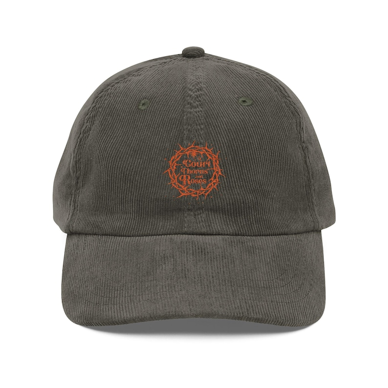 A Court of Thorns and Roses Corduroy Dad Hat, ACOTAR Inspired Embroidered Cap, Bookish Fantasy Gift for Readers VLRH23