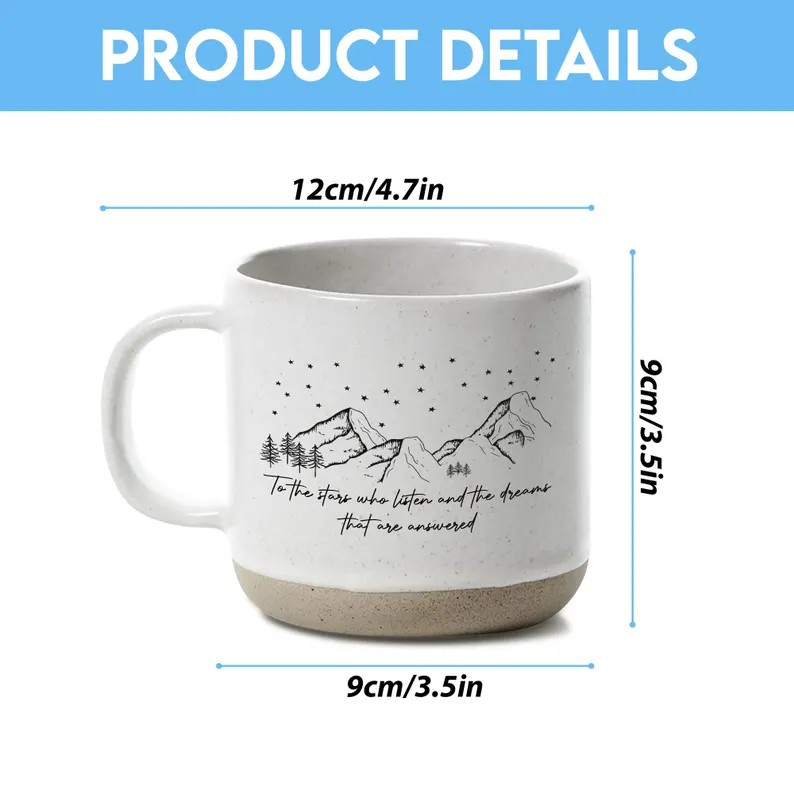 ACOTAR Cup, Velaris Pottery  Mug, City of Starlight Mug, Sarah J Maas Coffee Mug, Gift for SJM Lover, Smut Reader Mug, To the Stars Who Listen Merch