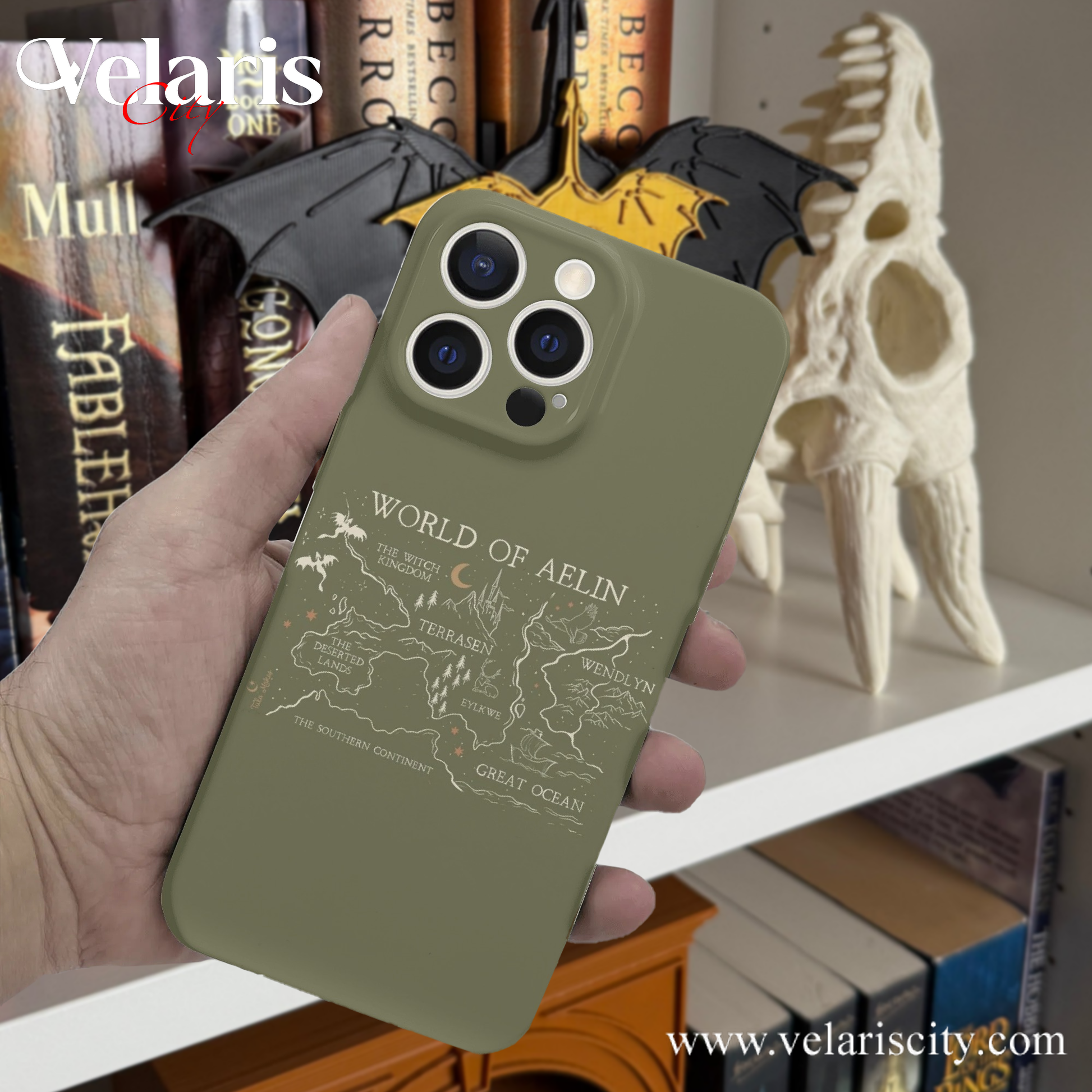 World of Aelin Phone Case - Terrasen Fantasy Map Inspired iPhone Cover, Throne of Glass Book Lover Gift PCVLR10