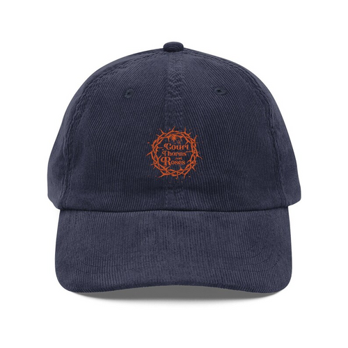 A Court of Thorns and Roses Corduroy Dad Hat, ACOTAR Inspired Embroidered Cap, Bookish Fantasy Gift for Readers VLRH23