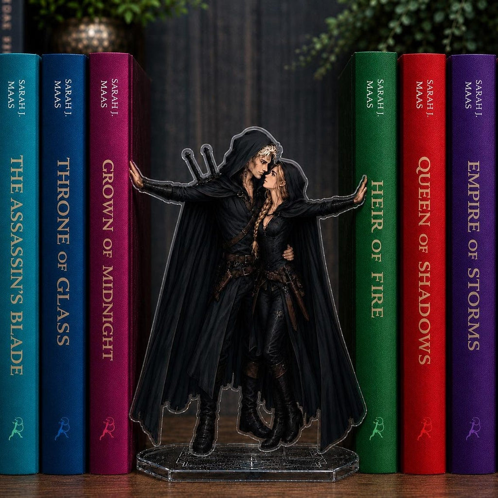 Aelin and Rowan Bookend Standee, Throne of Glass Terrasen Shelf Decor, Fireheart Queen Acrylic Display, Fantasy Book Lover Gift, Book Decor. BSVLAR10