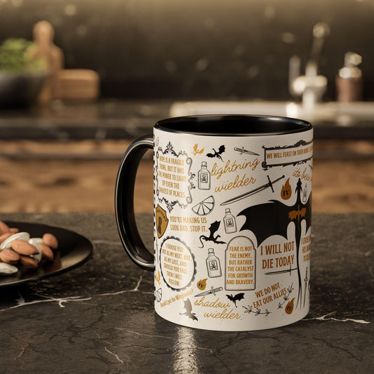 Fourth Wing Quote Mug Fantasy Bookish Gift, Basgiath Coffee Mug, Ceramic Mug, Dragon Rider Coffee Cup, Violet Sorrengail MGVLR10