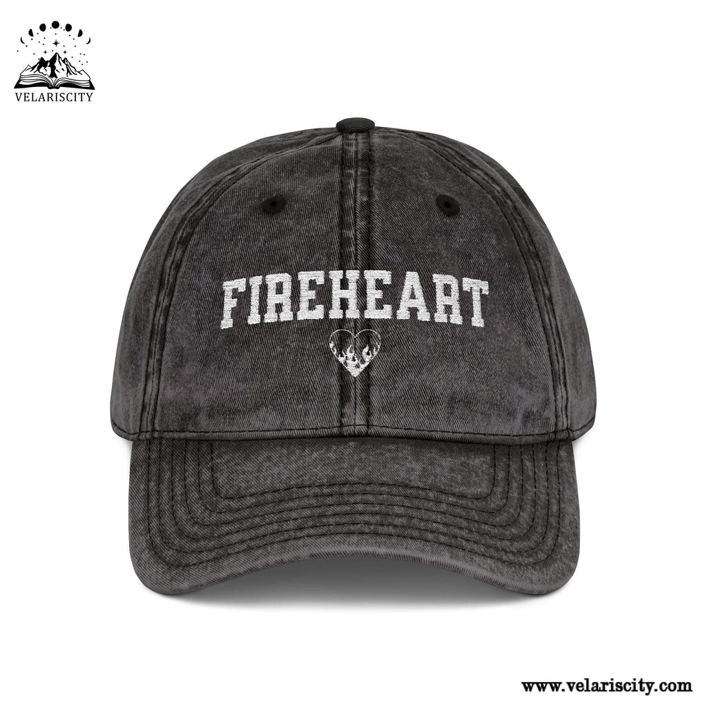 Throne of Glass Fireheart Vintage Embroidered Dad Hat, Fire Heart Hat, Bookish Gift for Her, Bookworm Cap VLRH04