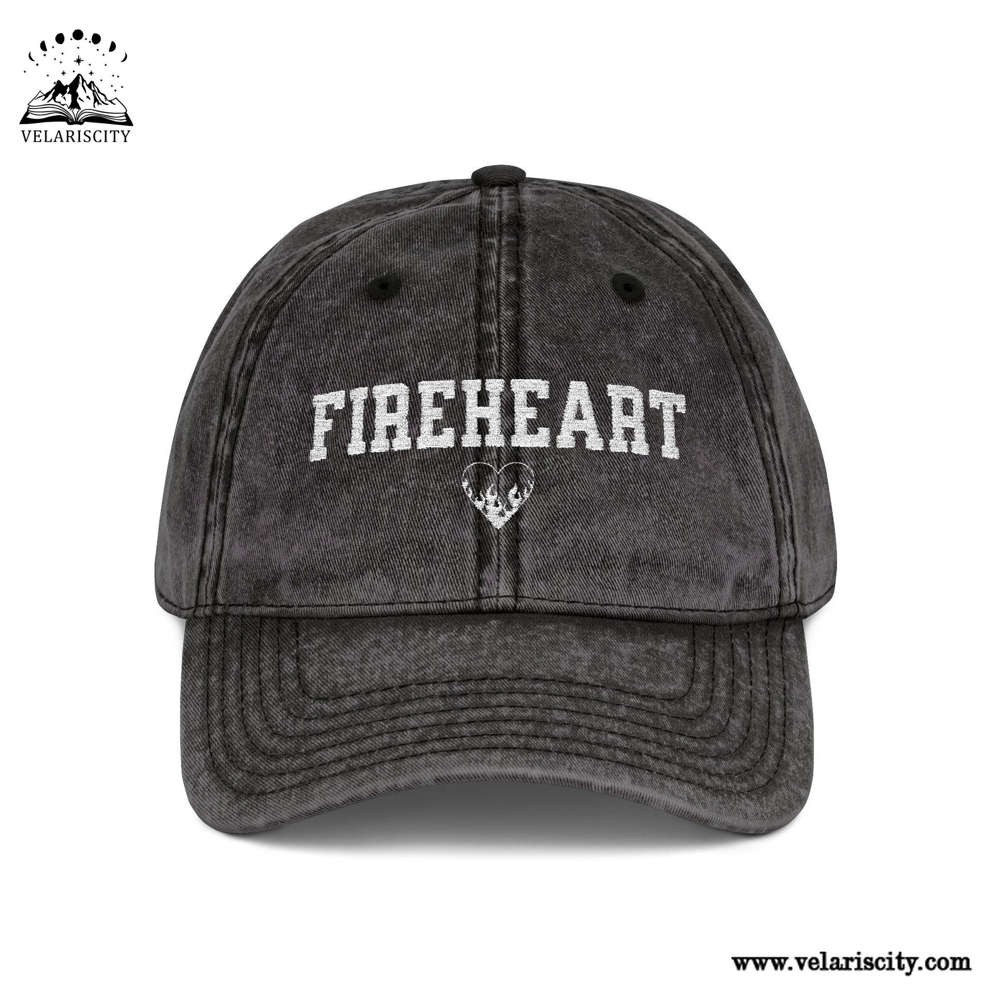 Throne of Glass Fireheart Vintage Embroidered Dad Hat, Fire Heart Hat, Bookish Gift for Her, Bookworm Cap VLRH04