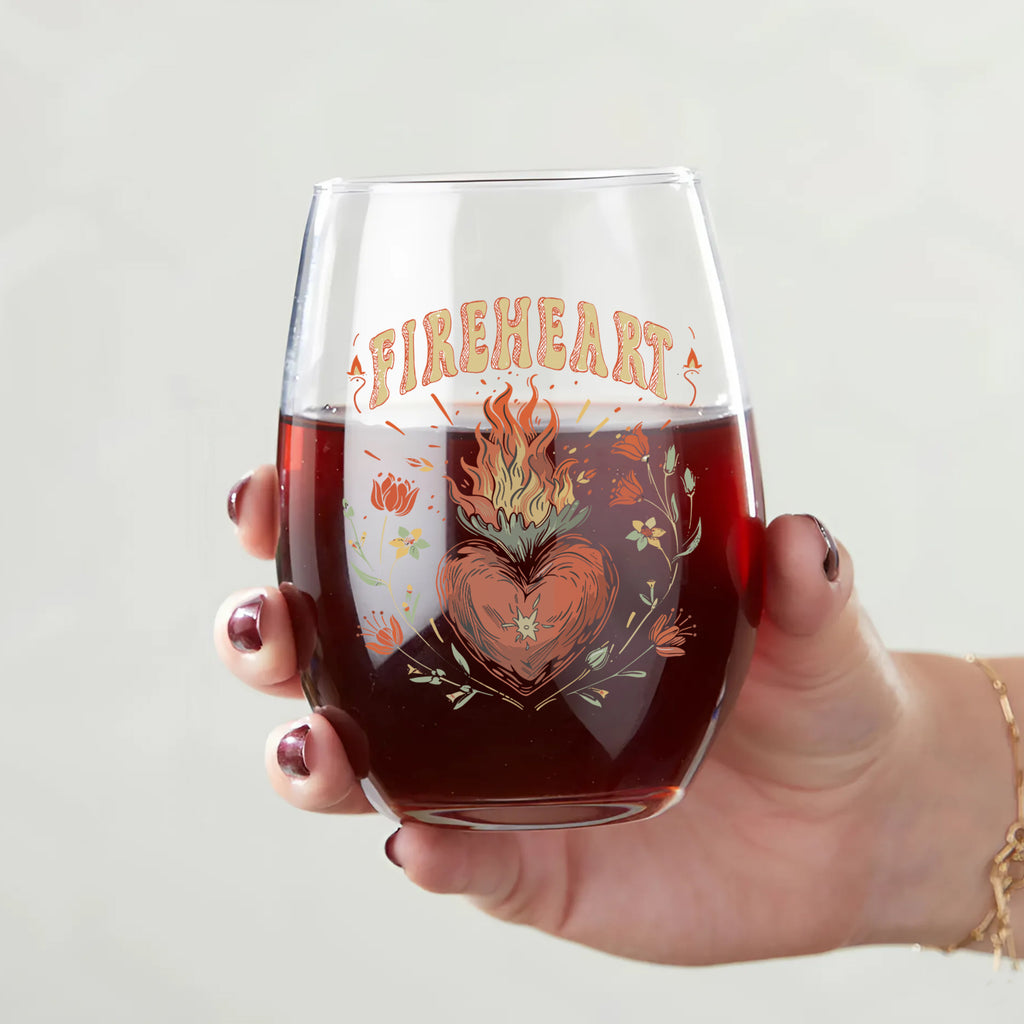 Fireheart Beer Glass, Fantasy Sword Beer Glass, Flame Sword Glass Cup, Throne Of Glass Cup, Book Lover Gift, Fantasy Pub Glass, BGVLR08