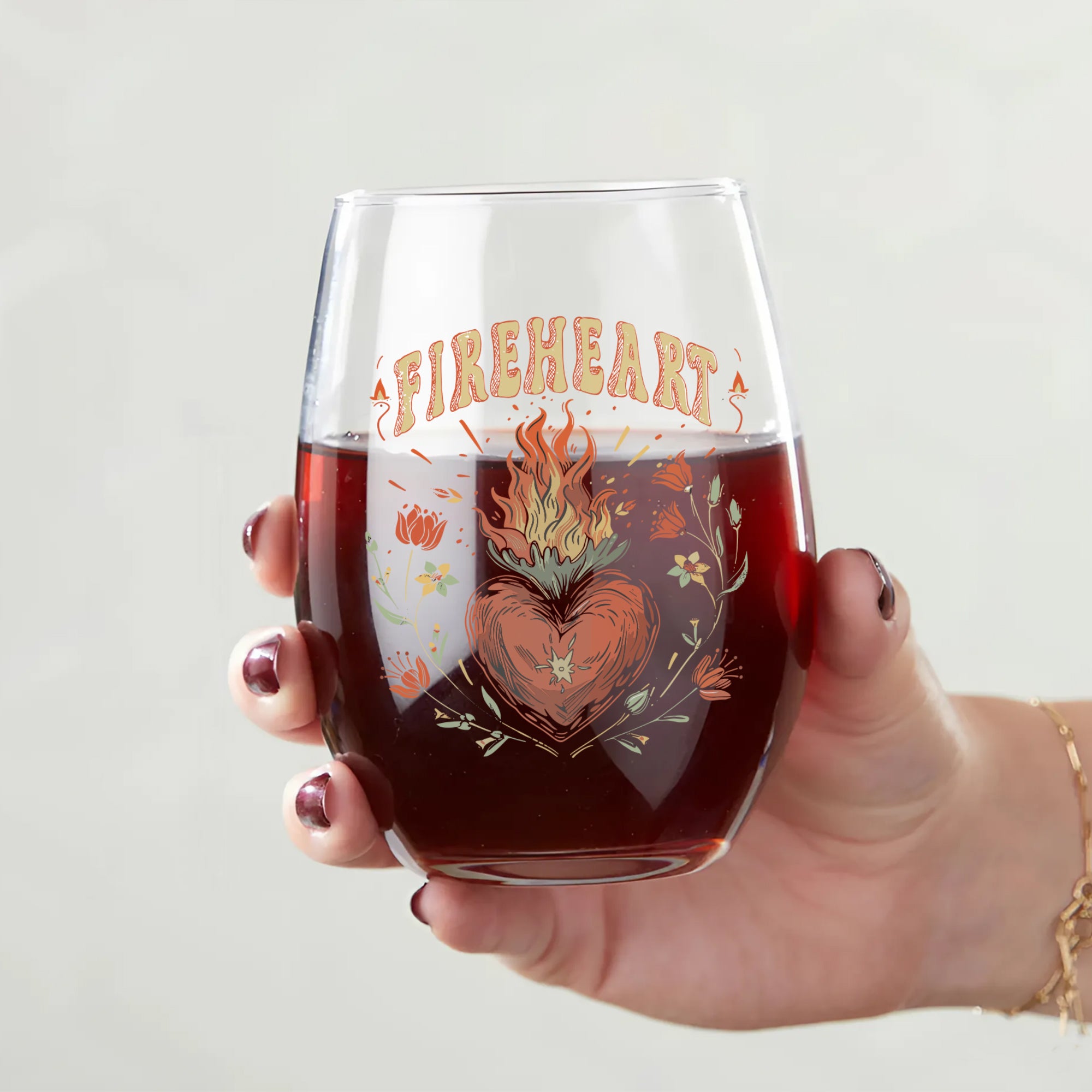 Fireheart Beer Glass, Fantasy Sword Beer Glass, Flame Sword Glass Cup, Throne Of Glass Cup, Book Lover Gift, Fantasy Pub Glass, BGVLR08