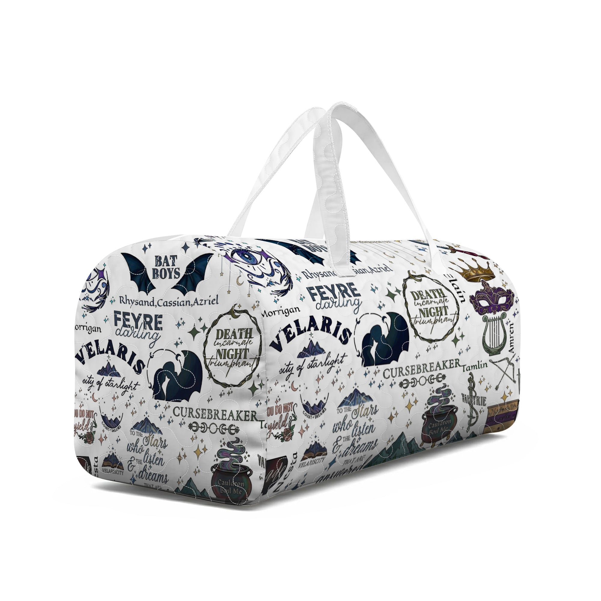 Velaris ACOTAR Duffle Bag, Night Court Travel Bag, Feyre Rhysand Bookish Weekender Bag, Fantasy Overnight Bag, Reader Gift, QTBVLR10