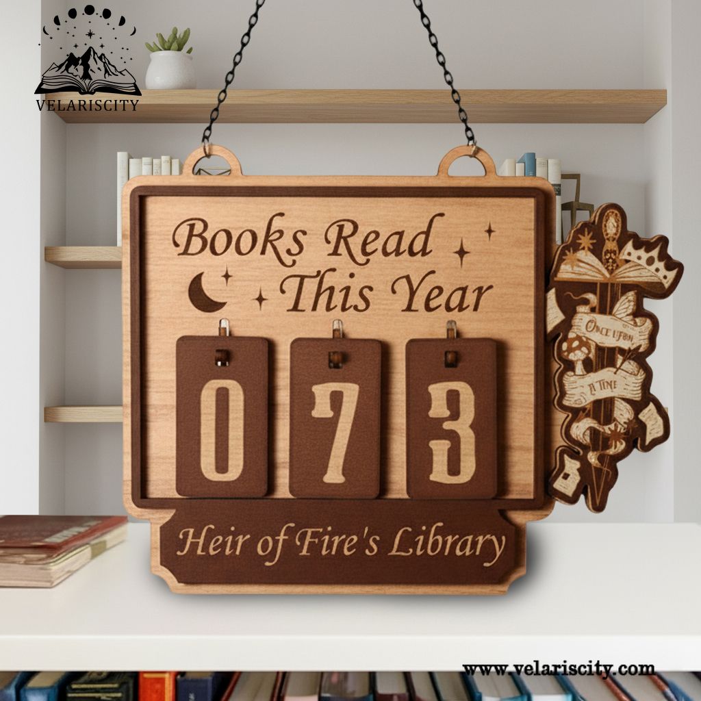 Throne Of Glass Book Tracker Sign, Heir of Fire Book Decor, Throne of Glass Decor, Fantasy Bookish Wall Sign, Book Lover Gift, Wooden Sign BTVLR10