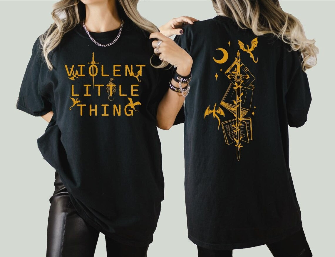 Violent Little Thing Comfort Colors Shirt, Fourth Wing Shirt, Basgiath War College Shirt. CFVLR08