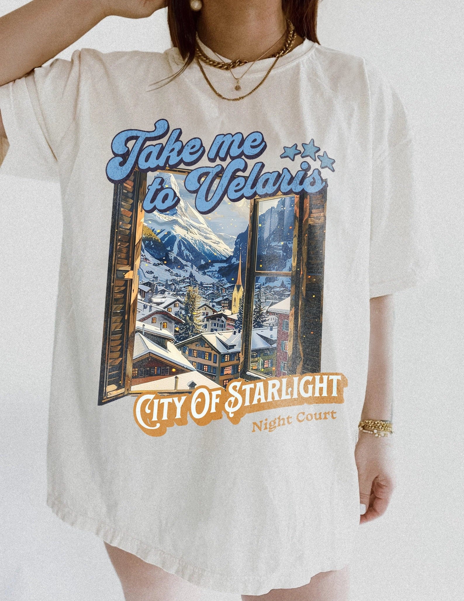 Take Me To Velaris Comfort Colors T-Shirt-  Night Court ACOTAR Shirt House Of Wind Rhysand Feyre Nesta Cassian Licensed Sarah J Maas Merch Bookish T-Shirt CFVLR62