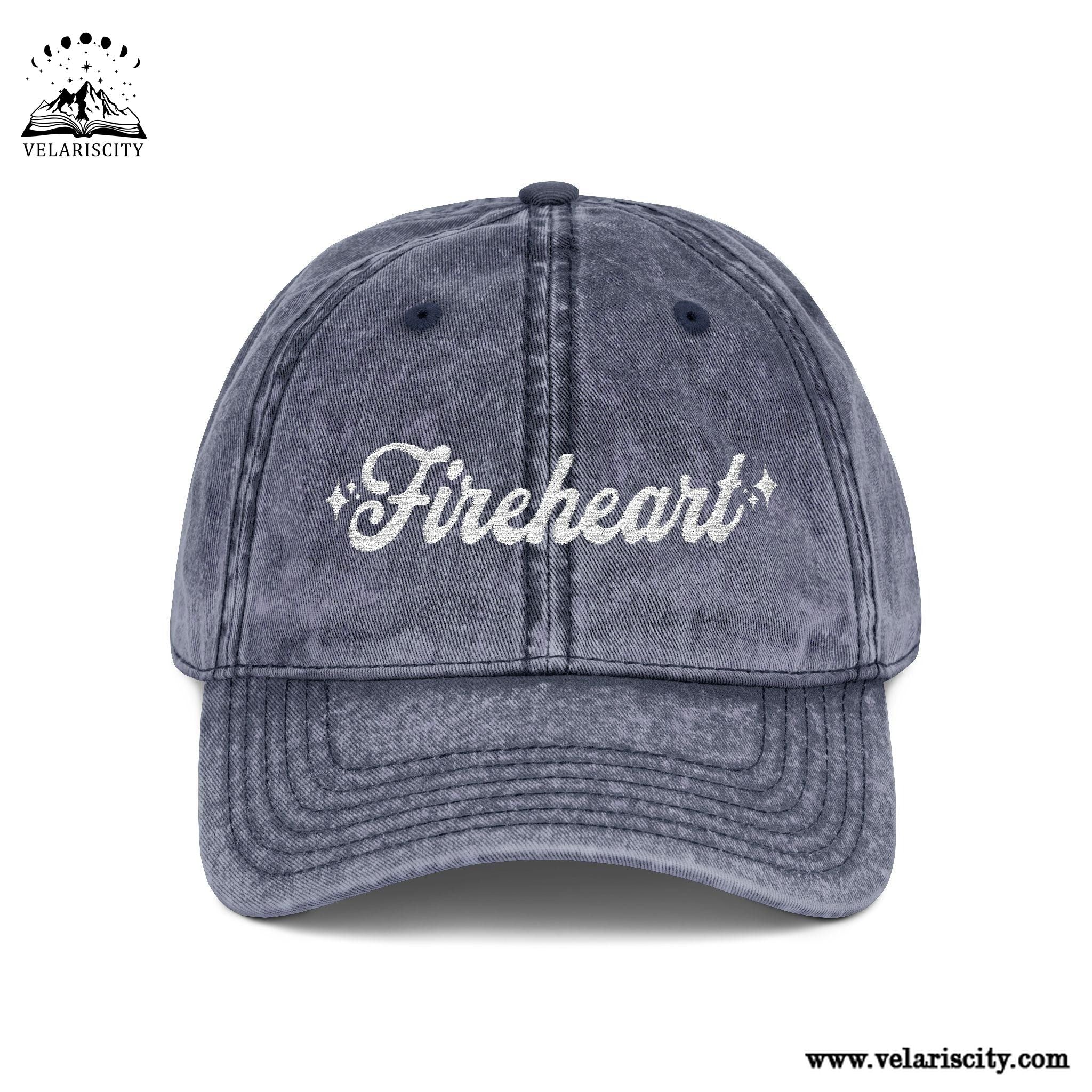 Throne of Glass Fireheart Vintage Embroidered Cap,  Bookish Gift for Her, Bookworm Hat, To Whatever End VLRH06