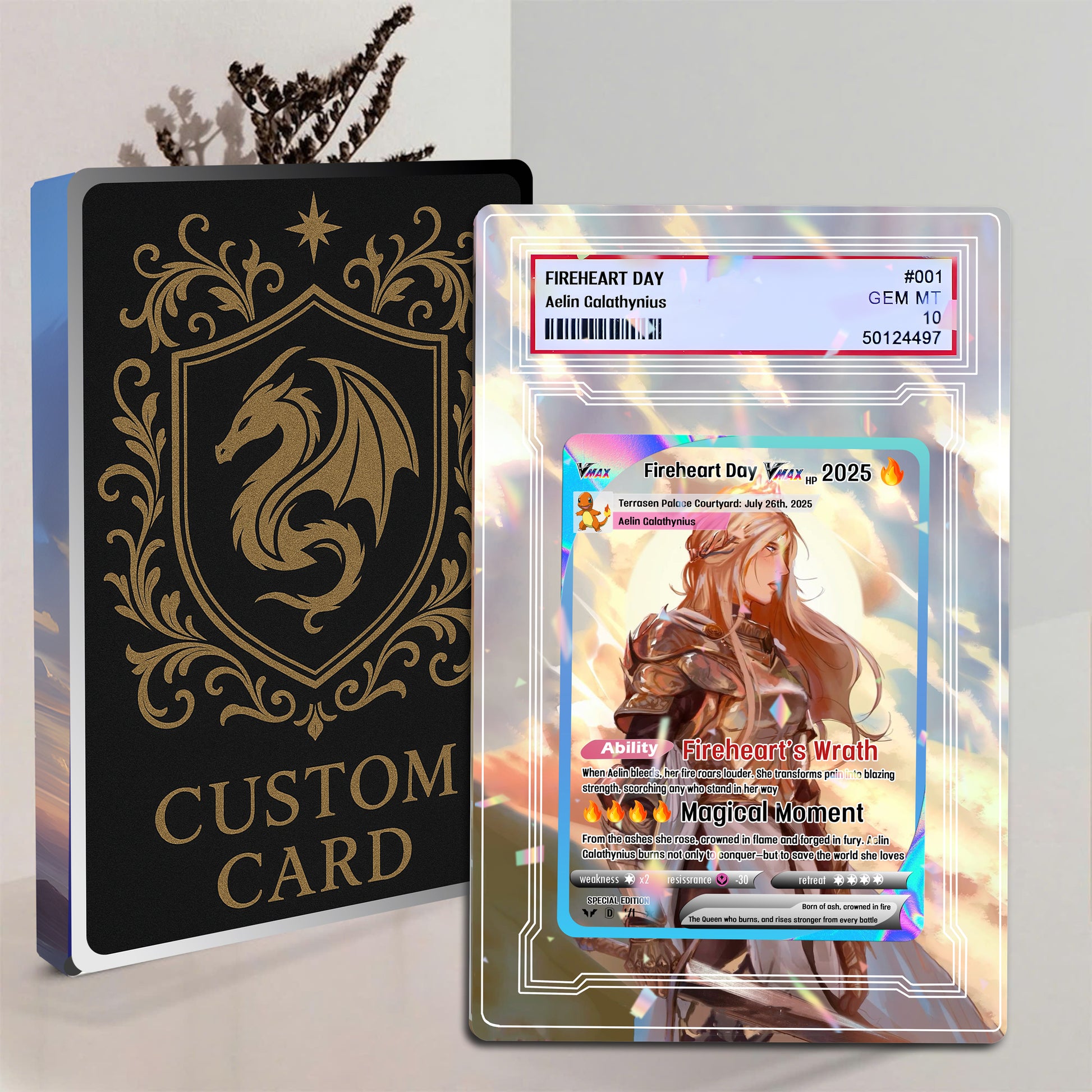 Aelin Galathynius Acrylic Block, Throne of Glass Acrylic Block, Fireheart Day Collectible Gift, Fantasy Desk Decor for Book Lovers ABVLR11