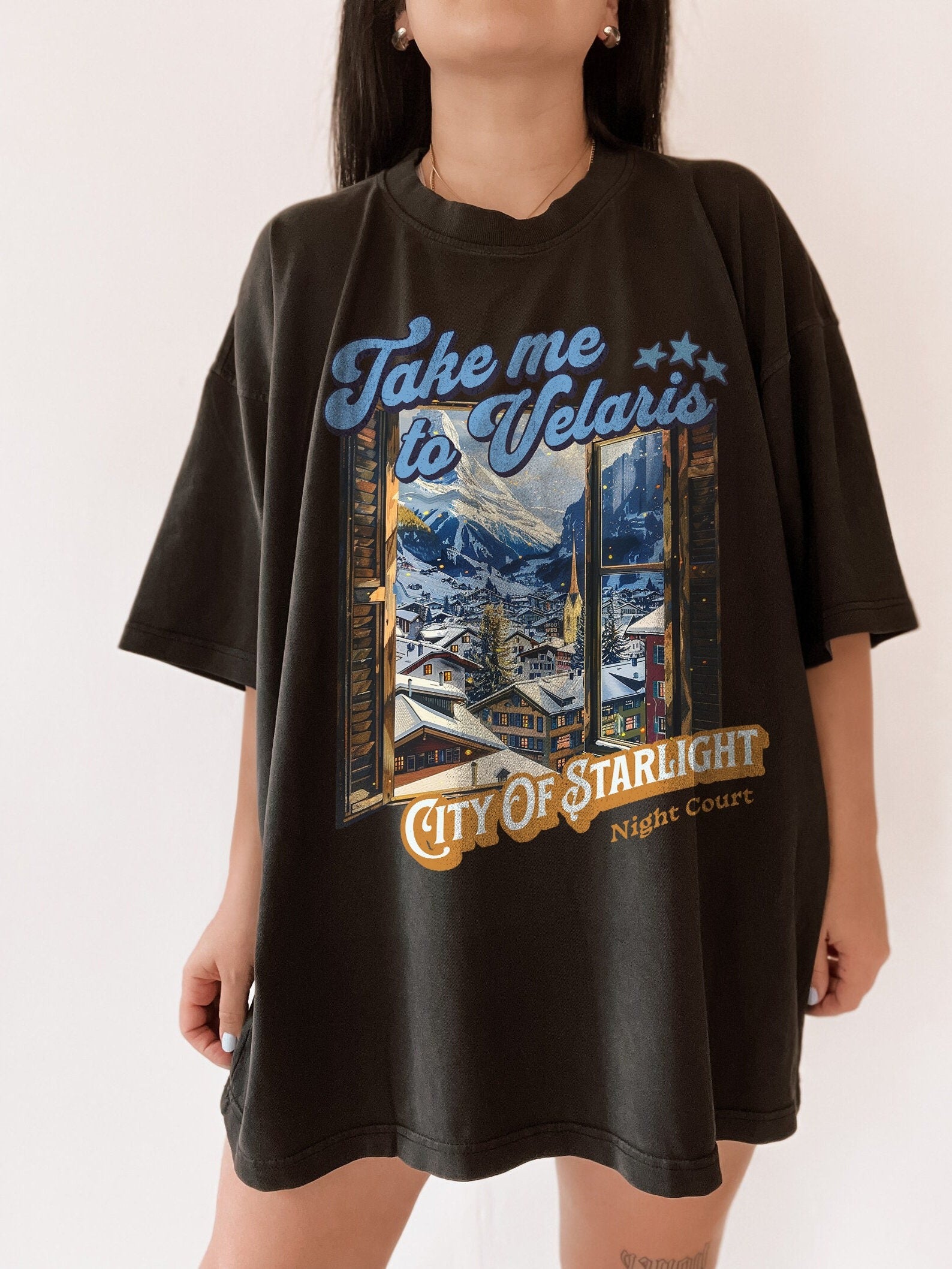 Take Me To Velaris Comfort Colors T-Shirt-  Night Court ACOTAR Shirt House Of Wind Rhysand Feyre Nesta Cassian Licensed Sarah J Maas Merch Bookish T-Shirt CFVLR62