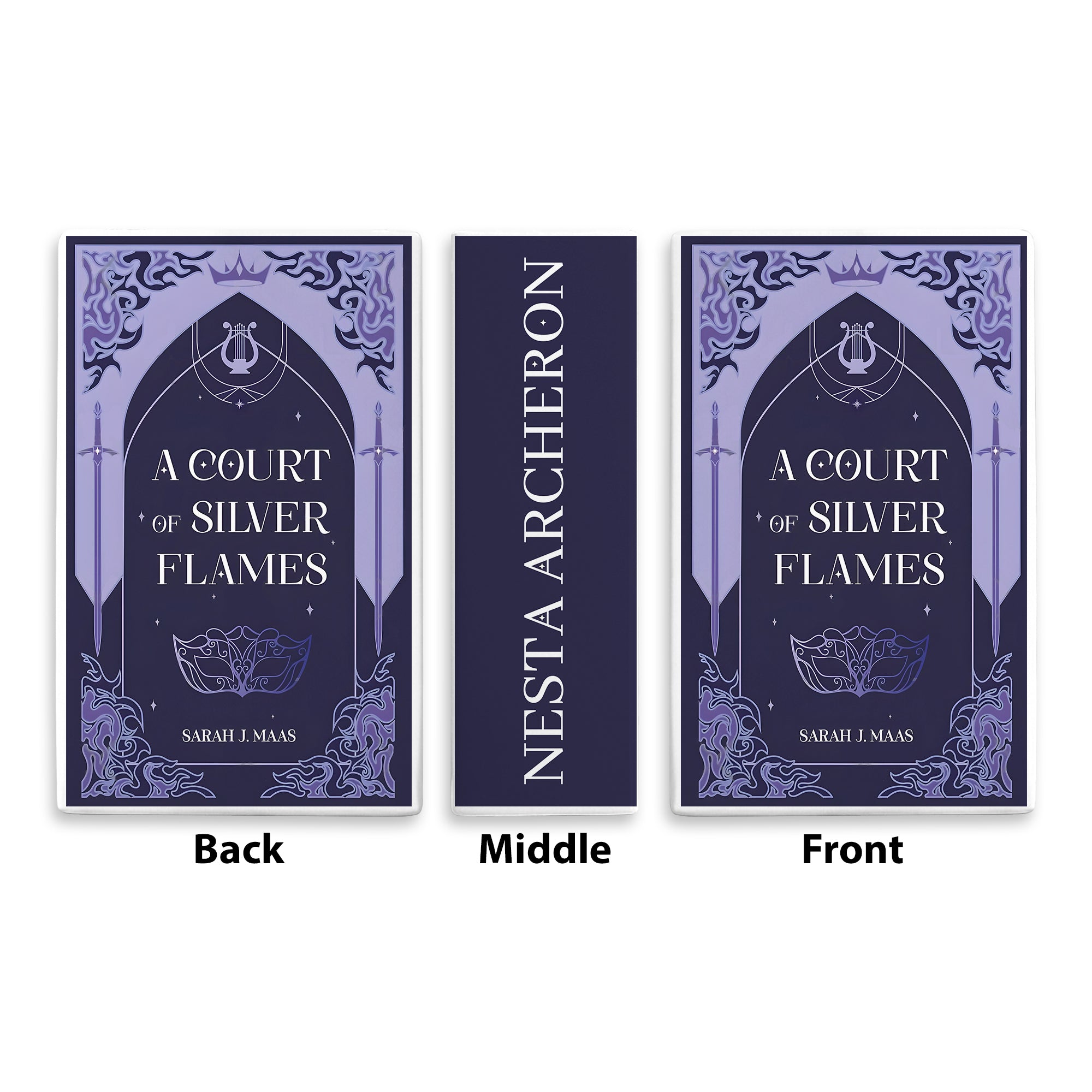 A Court of Silver Flames Ceramic  Book Vase, ACOSF Nesta Archeron Decor, Fantasy Romance Gift for ACOTAR Fans CVVRL22