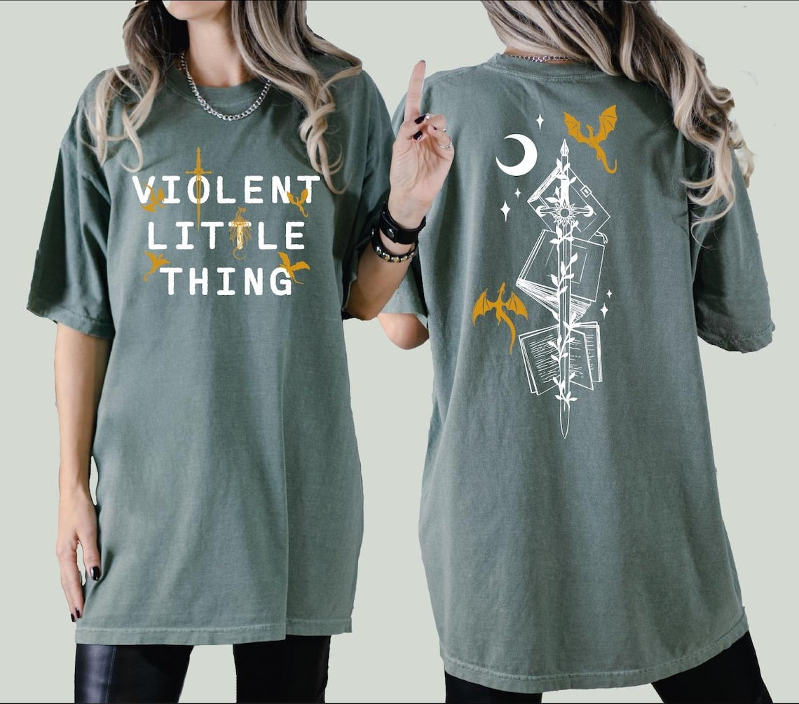 Violent Little Thing Comfort Colors Shirt, Fourth Wing Shirt, Basgiath War College Shirt. CFVLR08