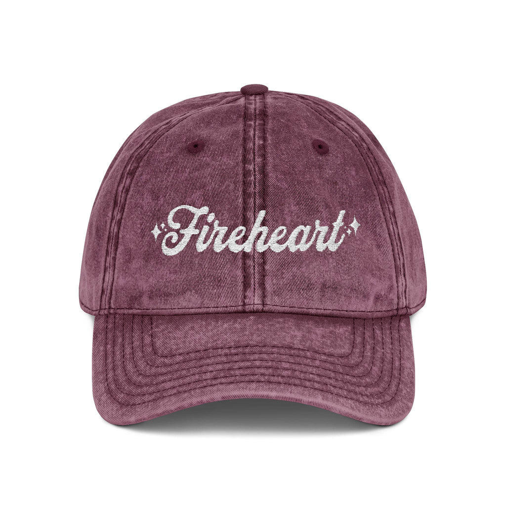 Throne of Glass Fireheart Vintage Embroidered Cap,  Bookish Gift for Her, Bookworm Hat, To Whatever End VLRH06