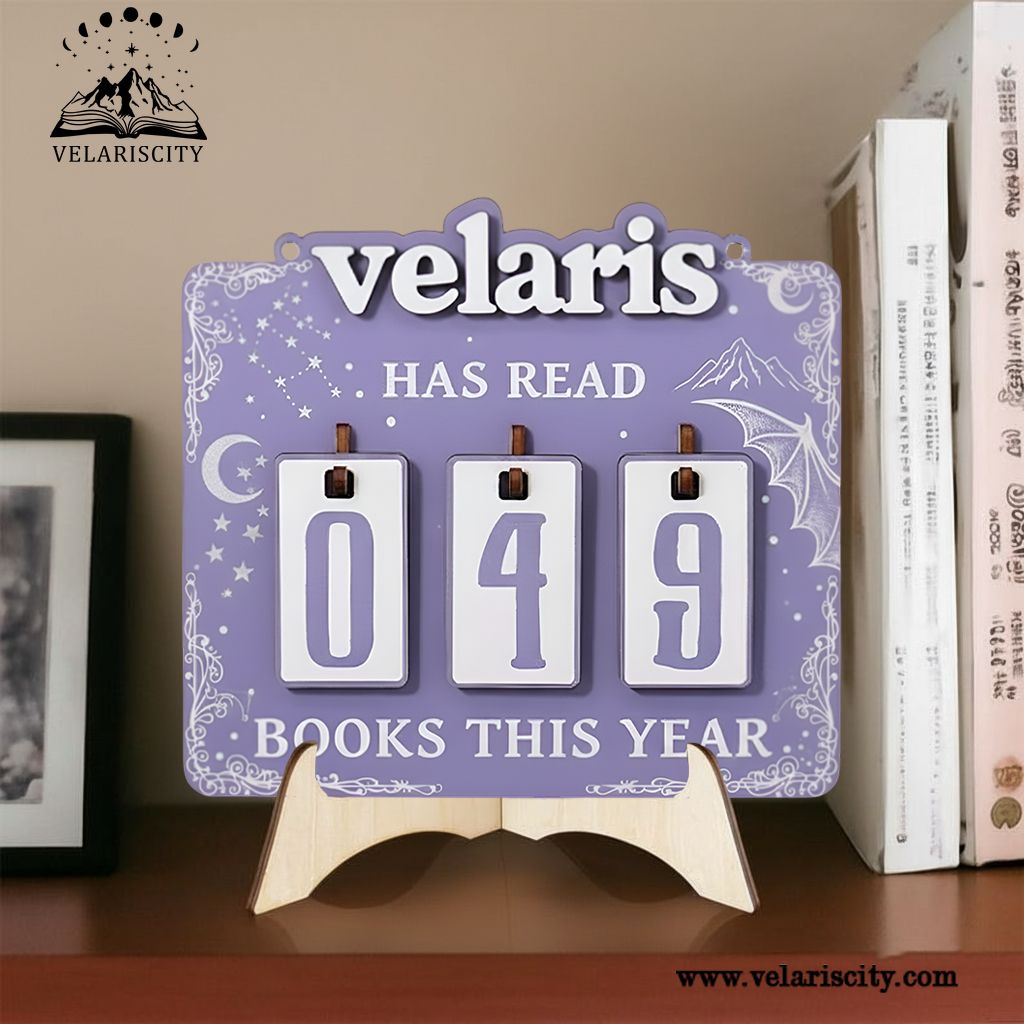 Velaris Book Tracker Sign, ACOTAR Inspired Reading Tracker, Fantasy Bookish Decor, Book Lover Gift BTVLR11