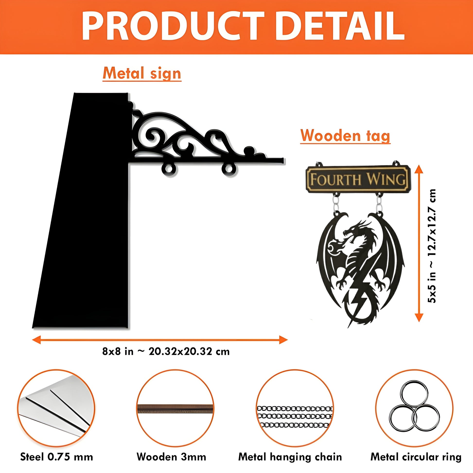 Fourth Wing Book Tavern Sign, Dragon Emblem Wooden Book Tracker, Basgiath Decor, Fantasy Wall Hanging, Gift for Dragon Lovers BSVLR31