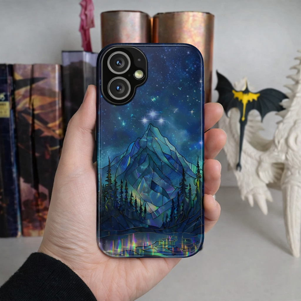 Velaris City Night Court Phone Case, Starry Mountain Design, A Court of Thorns and Roses Inspired, Magical Landscape, Gift for ACOTAR Fans PCVLR85