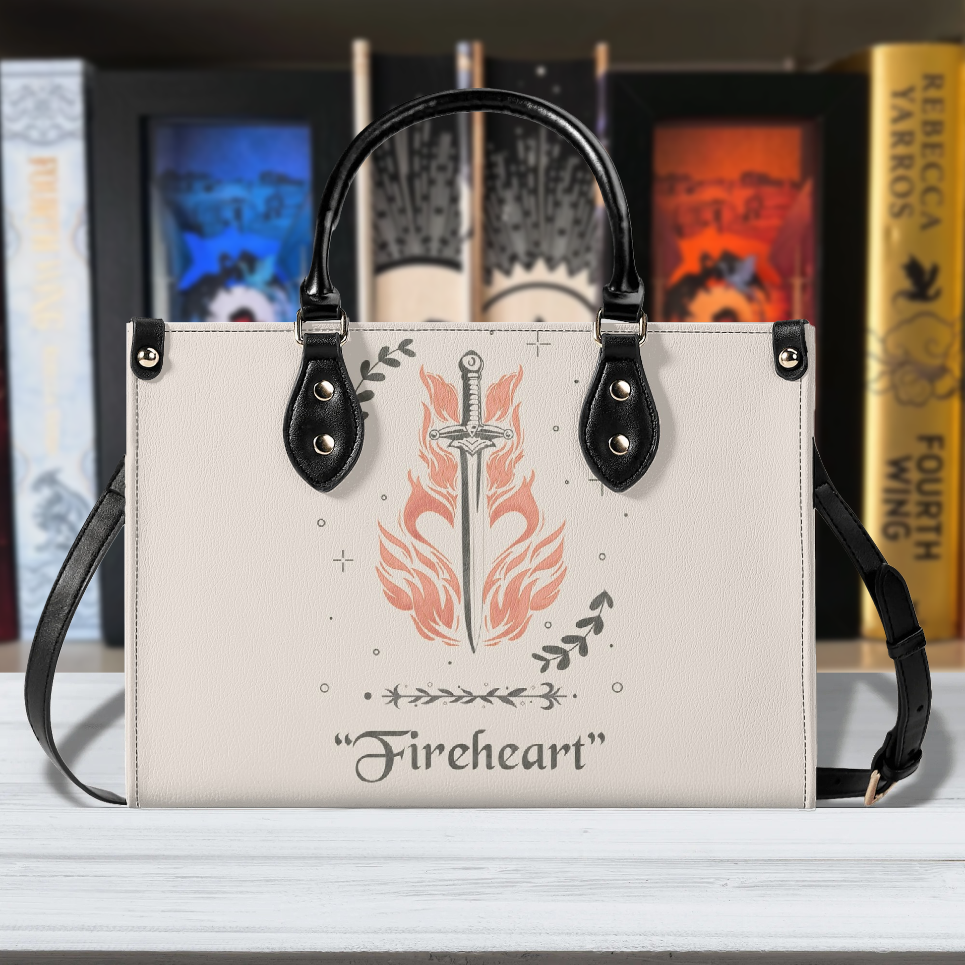 Fireheart Leather Bag, Throne Of Glass Inspired Bag, Personalized Leather Bag, Fantasy Leather Handbag, Perfect Gift for Women. HBVLR12