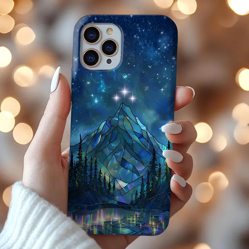 Velaris City Night Court Phone Case, Starry Mountain Design, A Court of Thorns and Roses Inspired, Magical Landscape, Gift for ACOTAR Fans PCVLR85
