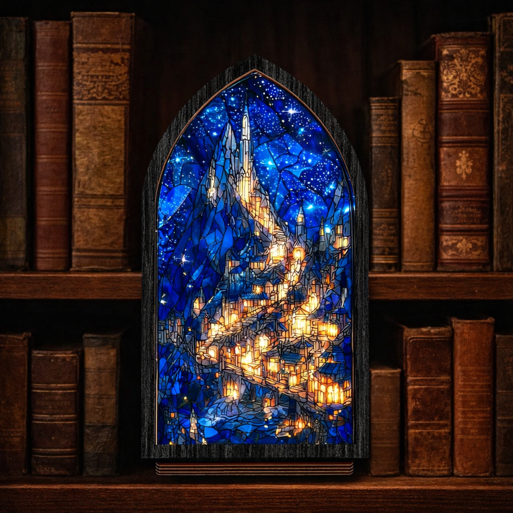 Velaris ACOTAR Book Nook with Candle Light, Night Court Bookshelf Insert, Fantasy Bookish Decor, Reader Gift BNVLR35