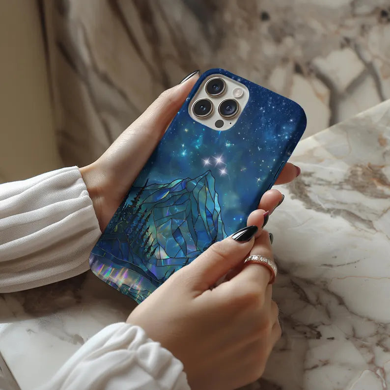 Velaris City Night Court Phone Case, Starry Mountain Design, A Court of Thorns and Roses Inspired, Magical Landscape, Gift for ACOTAR Fans PCVLR85