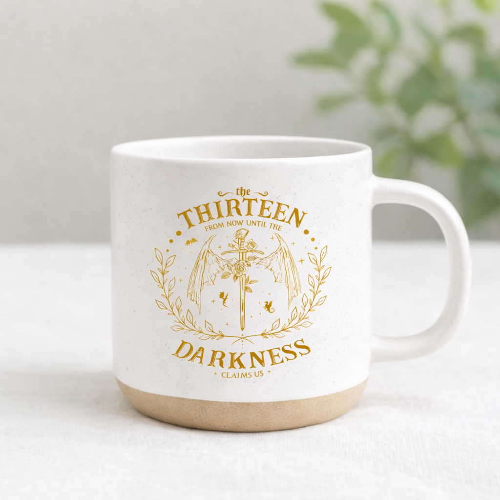 The Thirteen Ceramic Mug, Throne of Glass Inspired Pottery Coffee Cup, Bookish Fantasy Gift for Readers PMVLR31