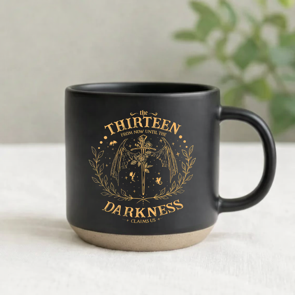The Thirteen Ceramic Mug, Throne of Glass Inspired Pottery Coffee Cup, Bookish Fantasy Gift for Readers PMVLR31