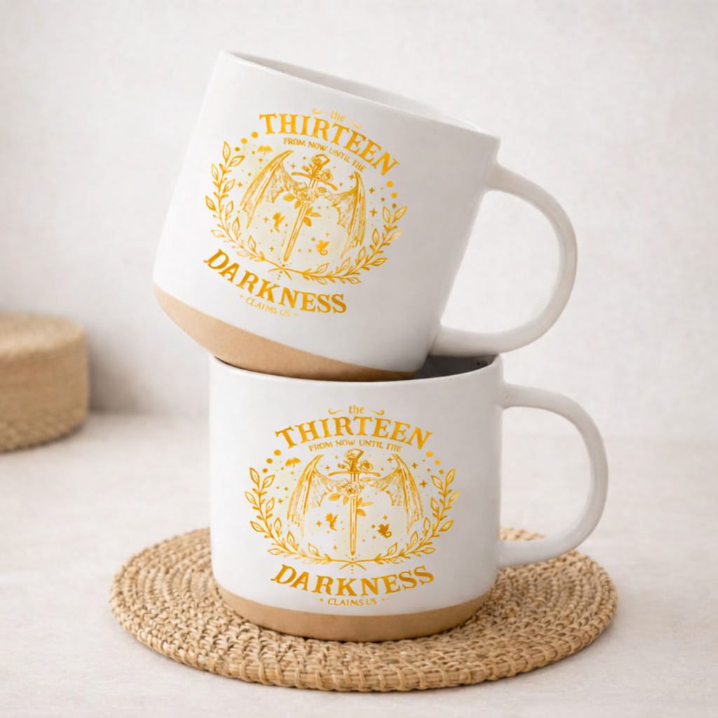 The Thirteen Ceramic Mug, Throne of Glass Inspired Pottery Coffee Cup, Bookish Fantasy Gift for Readers PMVLR31