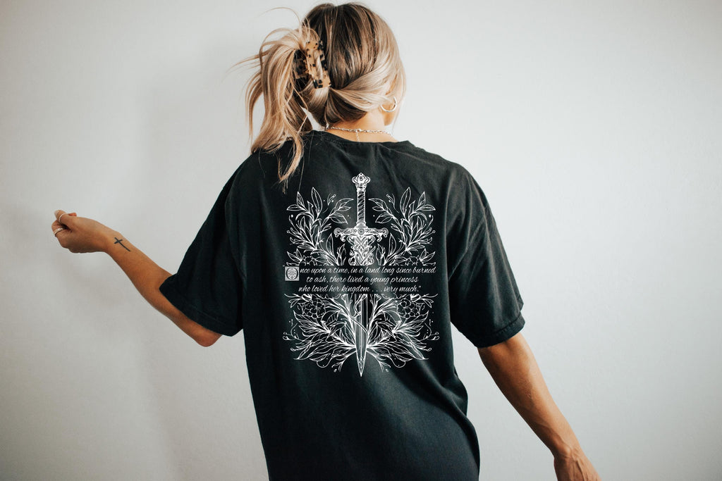 Fireheart Comfort Colors® T-shirt, TOG Gift, Throne of Glass, Book Lover Idea, Bookish Gift, Terrasen, Booktok, Aelin Galathynius she was not afraid CFVLR81