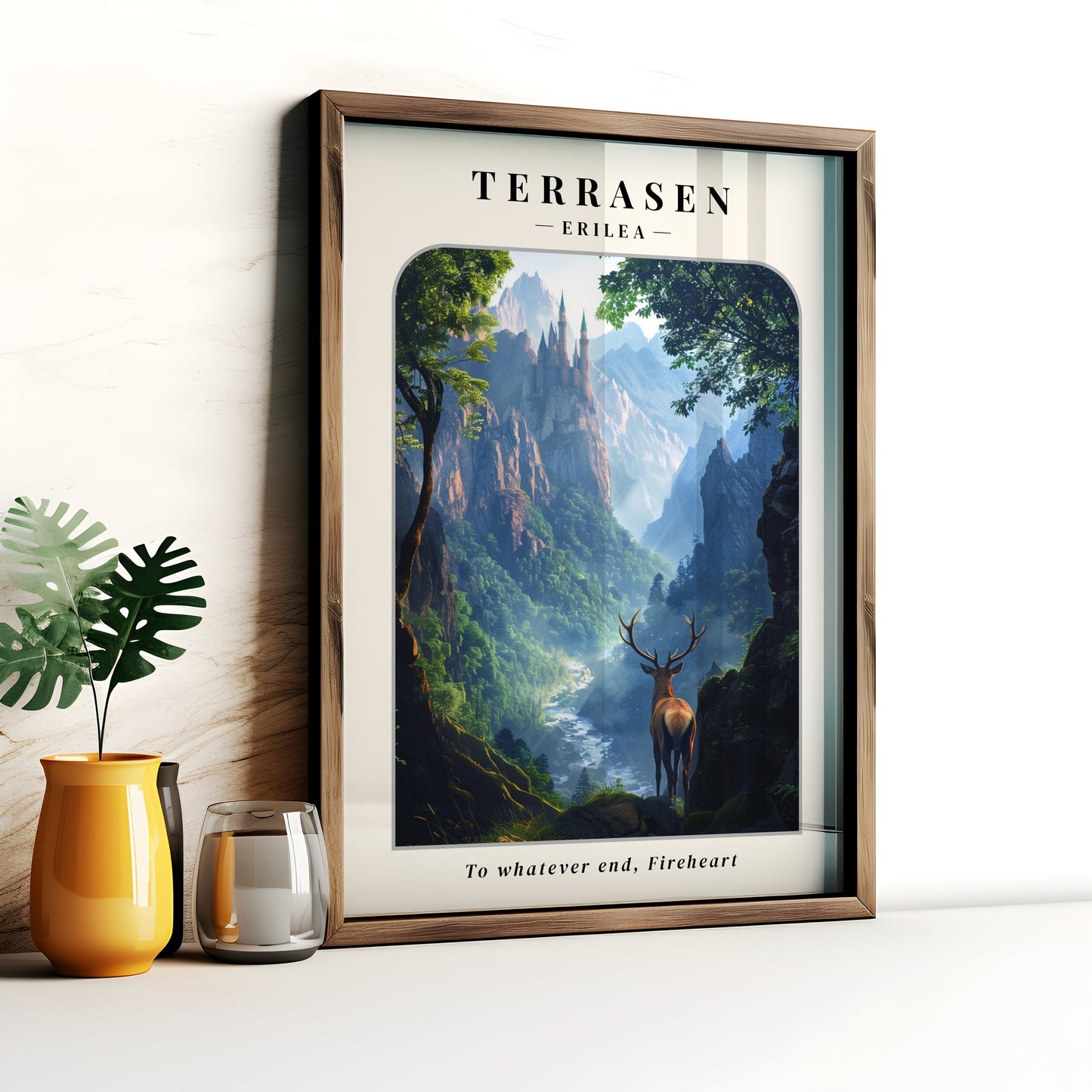 Terrasen Poster Digital Print, Throne of Glass Print,Terrasen Wall Art,Throne of Glass Wall Art VLRP32