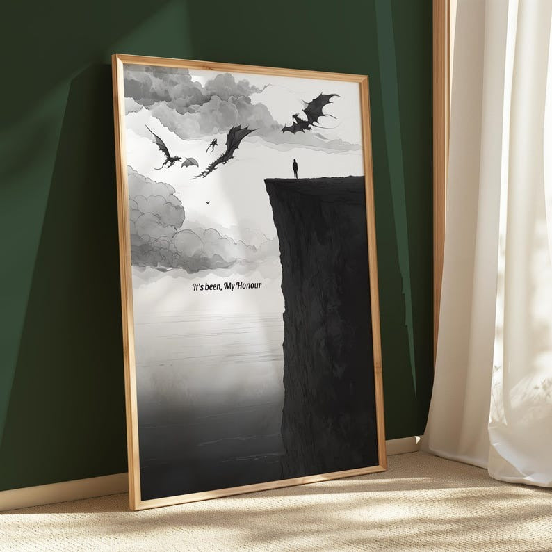 Fourth Wing - Liam death quote, Fourth Wing art poster, book quote wall art, fantasy book poster VLRP12