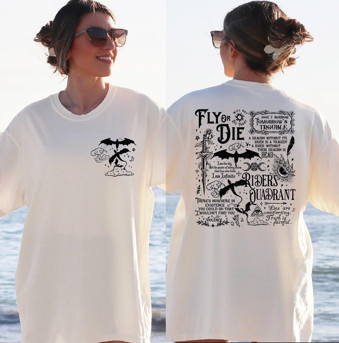 Fly or Die Comfort Colors Shirt, Dragon Rider Shirt, Violent Little Thing, Fourth Wing Shirt . CFVLR09